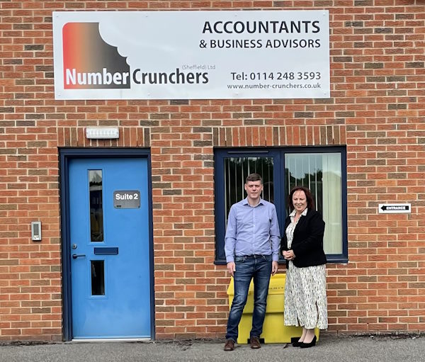 Staff outside Number Crunchers Sheffield office